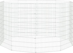 vidaXL - Dierenverblijf - 10 - panelen - 54x100 - cm - gegalvaniseerd - ijzer