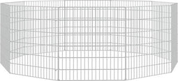 vidaXL - Dierenverblijf - 10 - panelen - 54x60 - cm - gegalvaniseerd - ijzer