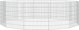 vidaXL - Dierenverblijf - 12 - panelen - 54x60 - cm - gegalvaniseerd - ijzer