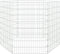 vidaXL - Dierenverblijf - 6 - panelen - 54x80 - cm - gegalvaniseerd - ijzer
