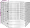 vidaXL - Dierenverblijf - 6 - panelen - 54x80 - cm - gegalvaniseerd - ijzer