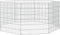 vidaXL - Dierenverblijf - 8 - panelen - 54x60 - cm - gegalvaniseerd - ijzer