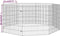 vidaXL - Dierenverblijf - 8 - panelen - 54x60 - cm - gegalvaniseerd - ijzer