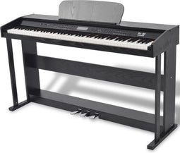 vidaXL Digitale piano met pedalen 88 toetsen zwart