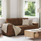 vidaXL - Donkerbruin - Polyester, - Hout - Standaard - Veel - zitplaatsen