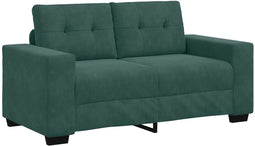 vidaXL - Donkergroene - fluweel - Fluweel - Compact - Moderne - bank - Rechthoekig