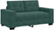 vidaXL - Donkergroene - fluweel - Fluweel - Compact - Moderne - bank - Rechthoekig