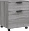 vidaXL - Dossierkast - verrijdbaar - 45x38x54 - cm - bewerkt - hout - grijs - sonoma