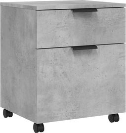 vidaXL - Dossierkast - verrijdbaar - 45x38x54 - cm - bewerkt - hout - betongrijs