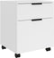 vidaXL - Dossierkast - verrijdbaar - 45x38x54 - cm - bewerkt - hout - wit