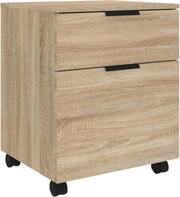 vidaXL - Dossierkast - verrijdbaar - 45x38x54 - cm - bewerkt - hout - sonoma - eiken