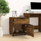 vidaXL - Dossierkast - verrijdbaar - 45x38x54 - cm - bewerkt - hout - gerookt - eiken