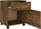vidaXL - Dossierkast - verrijdbaar - 45x38x54 - cm - bewerkt - hout - gerookt - eiken