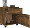 vidaXL - Dossierkast - verrijdbaar - 45x38x54 - cm - bewerkt - hout - gerookt - eiken