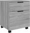 vidaXL - Dossierkast - verrijdbaar - 45x38x54 - cm - bewerkt - hout - grijs - sonoma