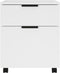 vidaXL - Dossierkast - verrijdbaar - 45x38x54 - cm - bewerkt - hout - wit