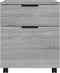 vidaXL - Dossierkast - verrijdbaar - 45x38x54 - cm - bewerkt - hout - grijs - sonoma
