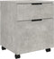 vidaXL - Dossierkast - verrijdbaar - 45x38x54 - cm - bewerkt - hout - betongrijs