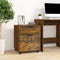 vidaXL - Dossierkast - verrijdbaar - 45x38x54 - cm - bewerkt - hout - gerookt - eiken