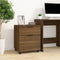 vidaXL - Dossierkast - verrijdbaar - 45x38x54 - cm - bewerkt - hout - bruineiken