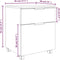 vidaXL - Dossierkast - verrijdbaar - 45x38x54 - cm - bewerkt - hout - bruineiken