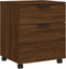 vidaXL - Dossierkast - verrijdbaar - 45x38x54 - cm - bewerkt - hout - bruineiken