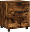 vidaXL - Dossierkast - verrijdbaar - 45x38x54 - cm - bewerkt - hout - gerookt - eiken