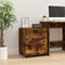 vidaXL - Dossierkast - verrijdbaar - 45x38x54 - cm - bewerkt - hout - gerookt - eiken