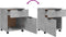 vidaXL - Dossierkast - verrijdbaar - 45x38x54 - cm - bewerkt - hout - betongrijs