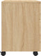 vidaXL - Dossierkast - verrijdbaar - 45x38x54 - cm - bewerkt - hout - sonoma - eiken