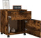 vidaXL - Dossierkast - verrijdbaar - 45x38x54 - cm - bewerkt - hout - gerookt - eiken
