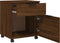 vidaXL - Dossierkast - verrijdbaar - 45x38x54 - cm - bewerkt - hout - bruineiken