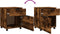vidaXL - Dossierkast - verrijdbaar - 45x38x54 - cm - bewerkt - hout - gerookt - eiken
