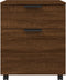 vidaXL - Dossierkast - verrijdbaar - 45x38x54 - cm - bewerkt - hout - bruineiken
