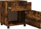 vidaXL - Dossierkast - verrijdbaar - 45x38x54 - cm - bewerkt - hout - gerookt - eiken