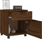 vidaXL - Dossierkast - verrijdbaar - 45x38x54 - cm - bewerkt - hout - bruineiken
