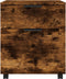 vidaXL - Dossierkast - verrijdbaar - 45x38x54 - cm - bewerkt - hout - gerookt - eiken