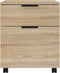 vidaXL - Dossierkast - verrijdbaar - 45x38x54 - cm - bewerkt - hout - sonoma - eiken