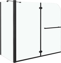 vidaXL - Douche - klapwand - 120x68x130 - cm - ESG - zwart