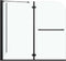 vidaXL - Douche - klapwand - 120x68x130 - cm - ESG - zwart