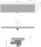 vidaXL - Doucheafvoer - met - 2-in-1 - deksel - 103x14 - cm - roestvrij - staal