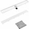 vidaXL - Doucheafvoer - met - 2-in-1 - deksel - 103x14 - cm - roestvrij - staal