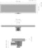 vidaXL - Doucheafvoer - met - 2-in-1 - deksel - 53x14 - cm - roestvrij - staal