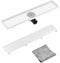 vidaXL - Doucheafvoer - met - 2-in-1 - deksel - 63x14 - cm - roestvrij - staal