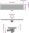 vidaXL - Doucheafvoer - met - 2-in-1 - deksel - 73x14 - cm - roestvrij - staal