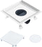 vidaXL - Doucheafvoer - met - 2-in-1 - deksels - 23x23 - cm - roestvrij - staal