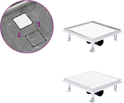 vidaXL - Doucheafvoer - met - 2-in-1 - deksels - 28x28 - cm - roestvrij - staal