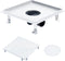vidaXL - Doucheafvoer - met - 2-in-1 - deksels - 28x28 - cm - roestvrij - staal