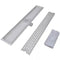 vidaXL - Doucheafvoer - rechthoekig - 830 - x - 140 - mm - RVS