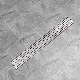 vidaXL - Doucheafvoer - rechthoekig - 930 - x - 140 - mm - roestvrij - staal